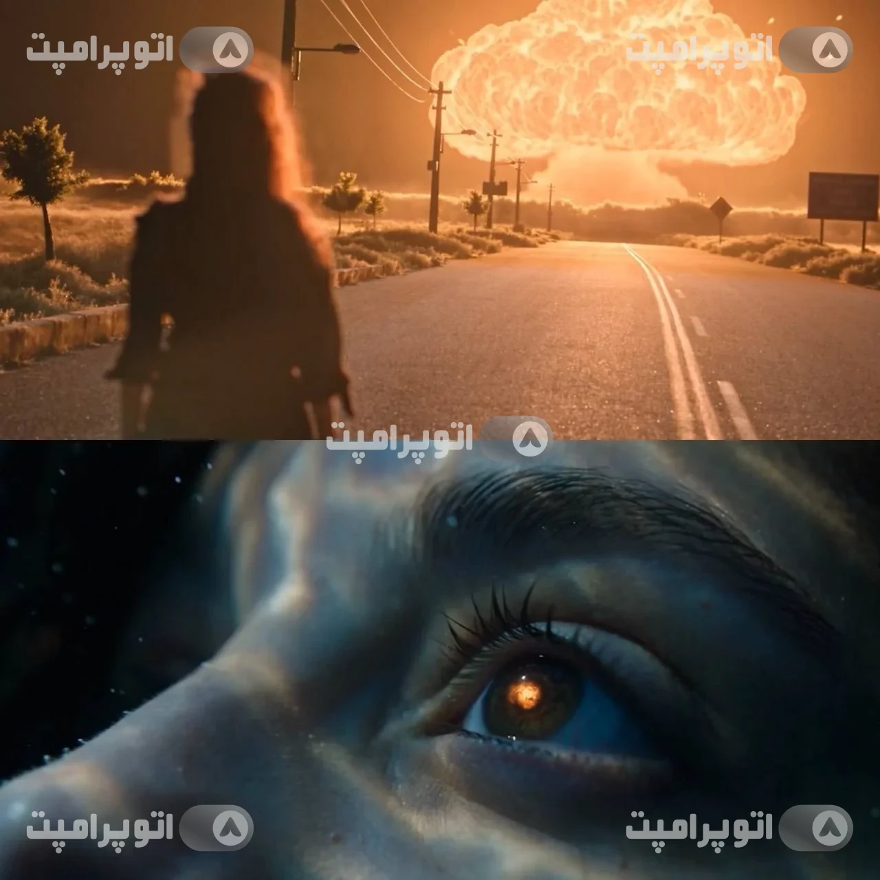پرامپت: پرامپت ویدیو تعویض کاراکتر بدون اعوجاج با فیزیک واقعی انفجار و فرورفتن تدریجی در آب عمیق - کارگردانی مجدد صحنه بدون خطای فریم؛ بازتولید وفادا...
